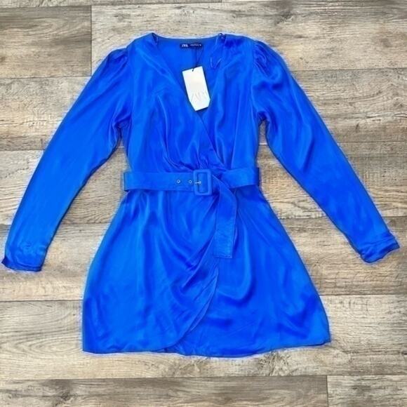 ZARA BLOGGER FAVE!!! V-Neck Wrap Dress NWT - Picture 16 of 16